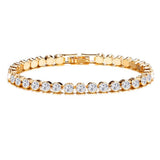 LOWEST PRICE - Luxury High Quality AAA Cubic Zirconia Crystals Tennis Bracelets For Women - Gold Silver Color Bracelets - The Jewellery Supermarket