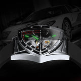 NEW - Luxury Men Gold Black Triangle Skeleton Automatic Mechanical Wristwatch Irregular Watch - The Jewellery Supermarket