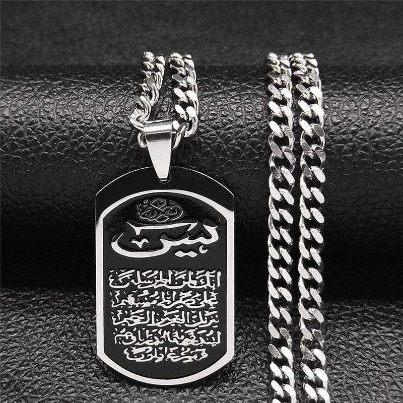 NEW Silver Color Stainless Steel IslamIc Geometry Necklaces for Women/Men - The Jewellery Supermarket