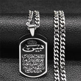 NEW Silver Color Stainless Steel IslamIc Geometry Necklaces for Women/Men - The Jewellery Supermarket