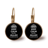 Special Islamic gifts - Glass Convex Charming Pendant Earrings - Attractive Religious Jewellery - The Jewellery Supermarket