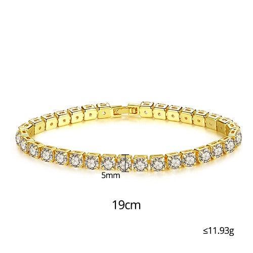 EXQUISITE Charming AAA+ Cubic Zirconia Simulated Diamonds Gold Colour Tennis Bracelets - The Jewellery Supermarket