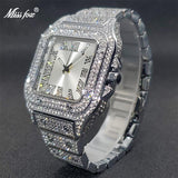 Luxury Couple Ice Gray Square Diamond Limited Edition Watches - The Jewellery Supermarket