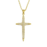 Attractive Christian Cross Shiny Pave AAA Zircon Crytals Necklaces - Religious Jewellery Gifts - The Jewellery Supermarket