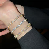 Exquisite Geometry AAA+ Cubic Zirconia Tennis Bracelets for Women - Crystal Fashion Bracelets - The Jewellery Supermarket