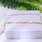 2 Color Simple Style Small Cross Bracelets Bangles for Women - Charming Christian Jewellery - The Jewellery Supermarket