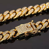 Attractive Full Iced Out Quartz Hip Hop Gold Colour Simulated Diamonds Bracelet + Watches Set for Men - The Jewellery Supermarket