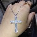 Luxury Cross Pendant AAA+ Cubic Zirconia Diamonds 925 Sterling silver Cross Pendants Necklaces - The Jewellery Supermarket