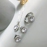 NEW ARRIVAL 18KGP and Silver AAA Zircon Crystals Jewellery Sets - Engagement Wedding Fashion Jewellery  - The Jewellery Supermarket