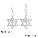 NEW Star of David Vintage Style Triple Spiral Drop Religious Earrings - The Jewellery Supermarket