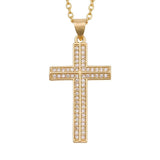 Attractive Christian Cross Shiny Pave AAA Zircon Crytals Necklaces - Religious Jewellery Gifts - The Jewellery Supermarket