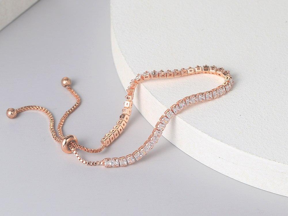 NEW ARRIVAL Exquisite Adjustable Clear AAA+ Cubic Zirconia Simulated Diamonds Tennis Bracelets For Women - The Jewellery Supermarket