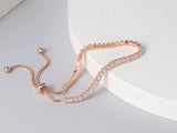 NEW ARRIVAL Exquisite Adjustable Clear AAA+ Cubic Zirconia Simulated Diamonds Tennis Bracelets For Women - The Jewellery Supermarket