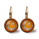 Special Islamic gifts - Glass Convex Charming Pendant Earrings - Attractive Religious Jewellery - The Jewellery Supermarket