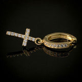 New Trendy Christian Cross Mosaic AAA Cubic Zircon Crystals Simple and Elegant Versatile Earrings for Women - The Jewellery Supermarket