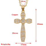 Attractive Christian Cross Shiny Pave AAA Zircon Crytals Necklaces - Religious Jewellery Gifts - The Jewellery Supermarket