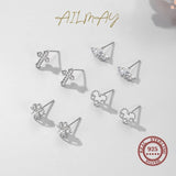 Authentic Silver Simple Shiny AAA+ Zircon Mini Cute Cross Stud Earring for Women - Fashion Christian Fine Jewellery - The Jewellery Supermarket