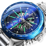 NEW - Luxury Men Gold Skeleton Luminous Military Automatic Mechanical Waterproof Watch - The Jewellery Supermarket