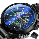 NEW - Luxury Men Gold Skeleton Luminous Military Automatic Mechanical Waterproof Watch - The Jewellery Supermarket