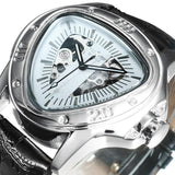 NEW - Men Golden Triangle Skeleton Mechanical Automatic Sport Watch - The Jewellery Supermarket