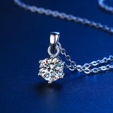 Amazing 1CT 2CT 3CT VVS Round Cut High Quality Moissanite Diamonds Necklaces - Luxury Wedding Jewellery - The Jewellery Supermarket