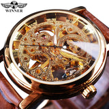 Top Brand Luxury Transparent Golden Case Luxury Casual Design Skeleton Watch - The Jewellery Supermarket