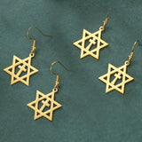 NEW Star of David Vintage Style Triple Spiral Drop Religious Earrings - The Jewellery Supermarket