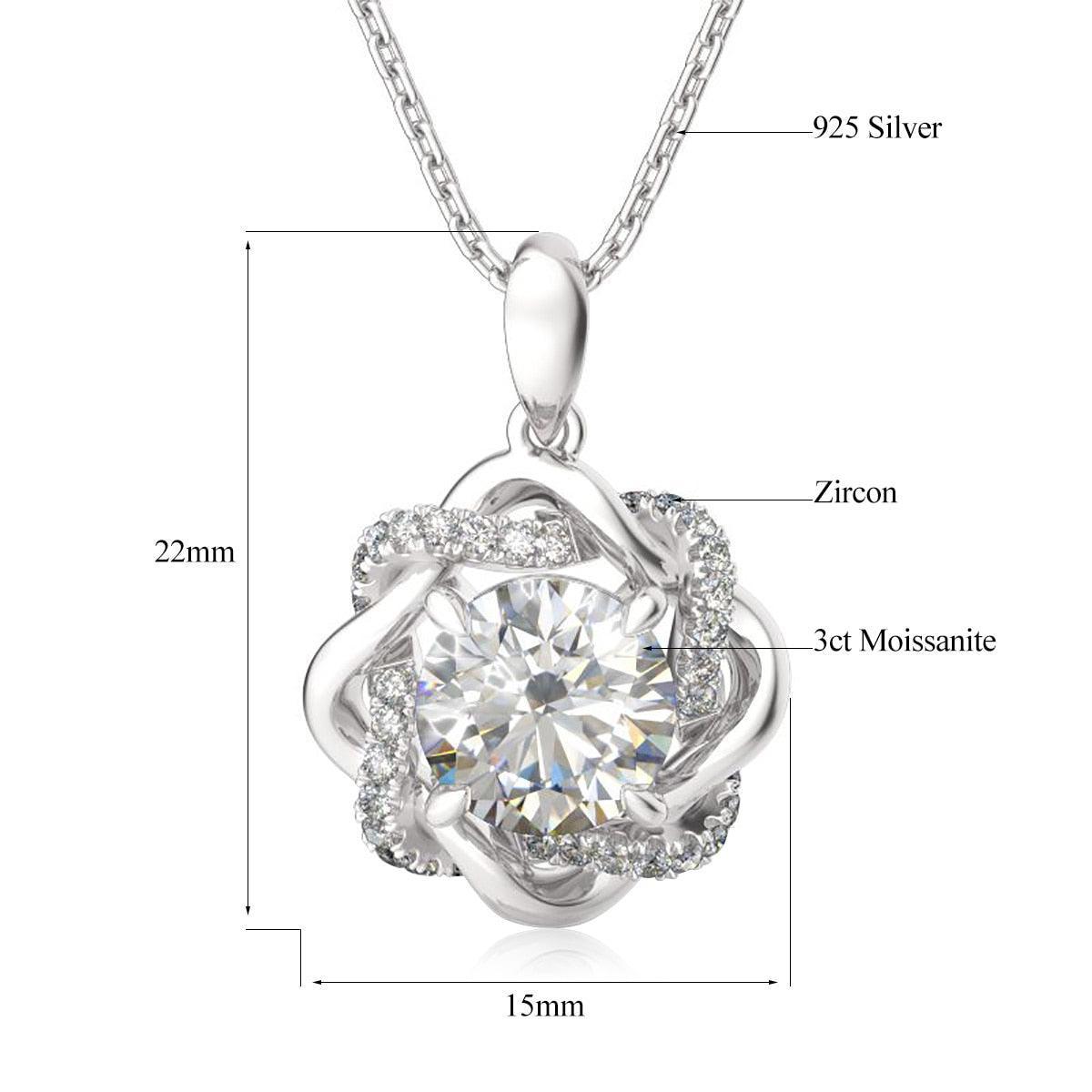 Star Of David 3ct High Quality Moissanite Diamonds Necklace Pendant - Luxury Trending Jewellery - The Jewellery Supermarket