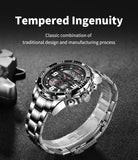 NEW MENS WATCHES - Dual Display Stainless Steel Sport Waterproof Sports Watch - The Jewellery Supermarket