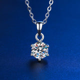 Amazing 1CT 2CT 3CT VVS Round Cut High Quality Moissanite Diamonds Necklaces - Luxury Wedding Jewellery - The Jewellery Supermarket