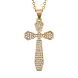 Attractive Christian Cross Shiny Pave AAA Zircon Crytals Necklaces - Religious Jewellery Gifts - The Jewellery Supermarket