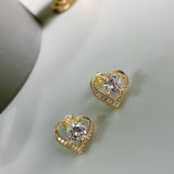 NEW Promise Ring Stud Earring Necklace Sterling Silver - 18KGP AAA Zircon Crystal Fashion Jewellery Set - The Jewellery Supermarket