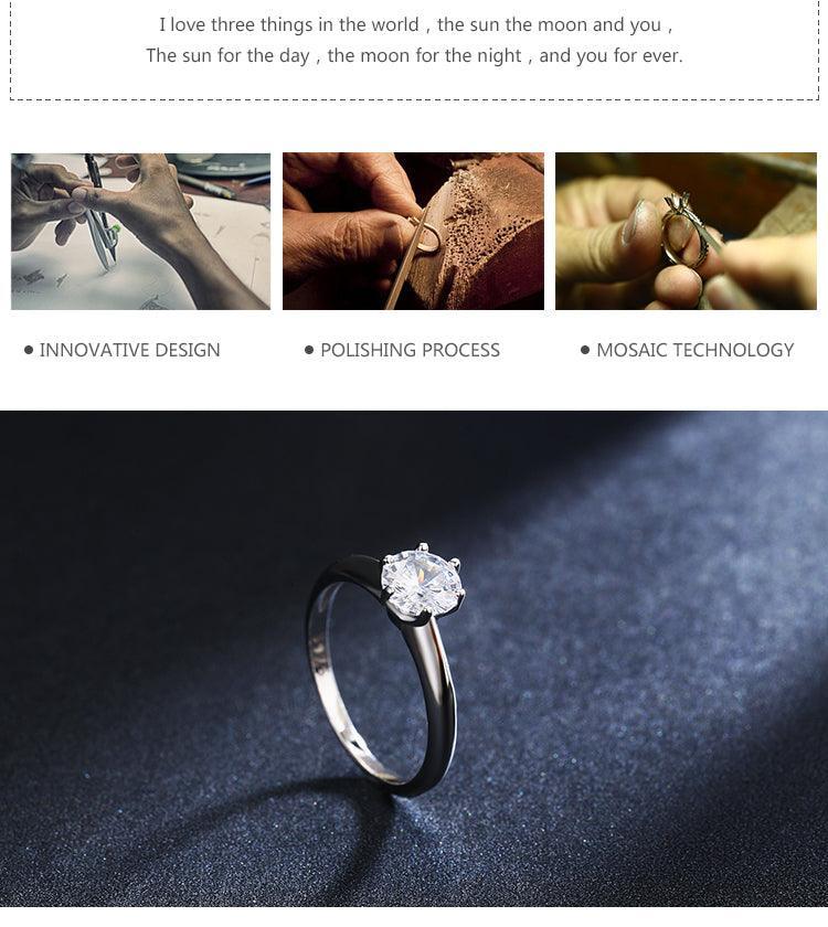 Appealing Silver Shine Classic AAA+ Cubic Zirconia Diamond Ring - The Jewellery Supermarket