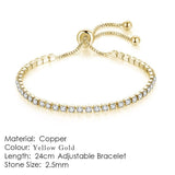 SPLENDID Tennis Bracelets For Women - Sparking AAA+ Zircon Diamonds Rose Gold Color Handmade Jewellery - The Jewellery Supermarket