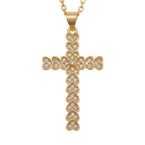 Attractive Christian Cross Shiny Pave AAA Zircon Crytals Necklaces - Religious Jewellery Gifts - The Jewellery Supermarket