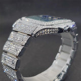 Luxury Couple Ice Gray Square Diamond Limited Edition Watches - The Jewellery Supermarket