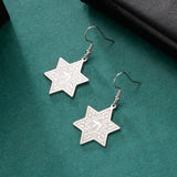 NEW Hebrew Letter Chai Coin Drop Star of David Chai Charming Jewish Earrings for Women - The Jewellery Supermarket
