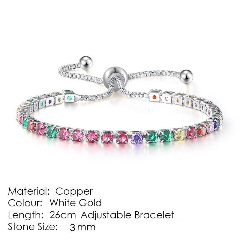 SPLENDID Tennis Bracelets For Women - Sparking AAA+ Zircon Diamonds Rose Gold Color Handmade Jewellery - The Jewellery Supermarket
