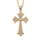 Attractive Christian Cross Shiny Pave AAA Zircon Crytals Necklaces - Religious Jewellery Gifts - The Jewellery Supermarket
