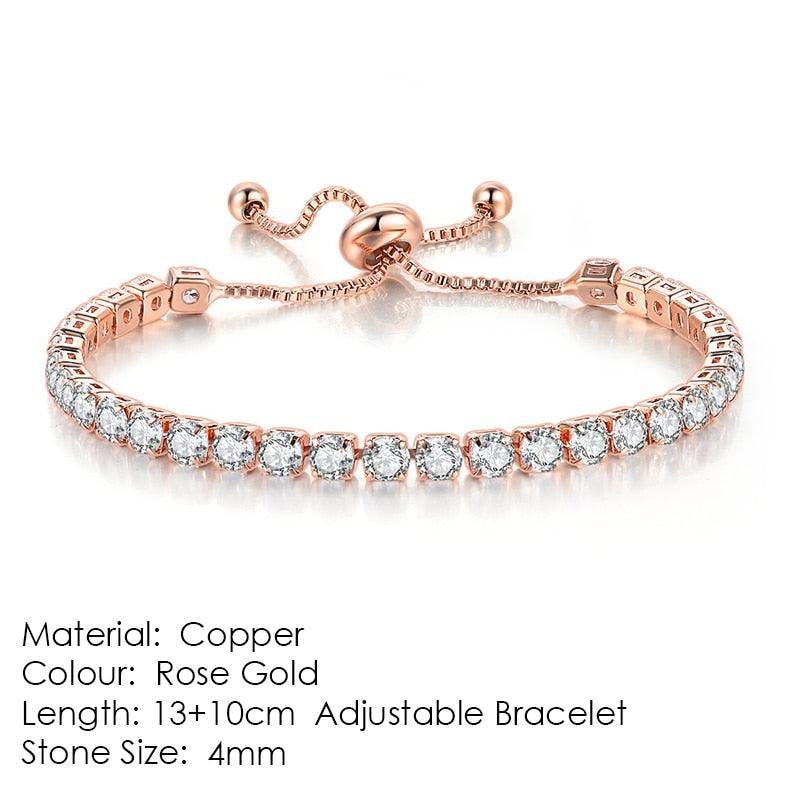 AMAZING Shiny AAA+ Cubic Zirconia Simulated Diamonds Chain Crystal Women's Dazzling Tennis Bracelets - The Jewellery Supermarket