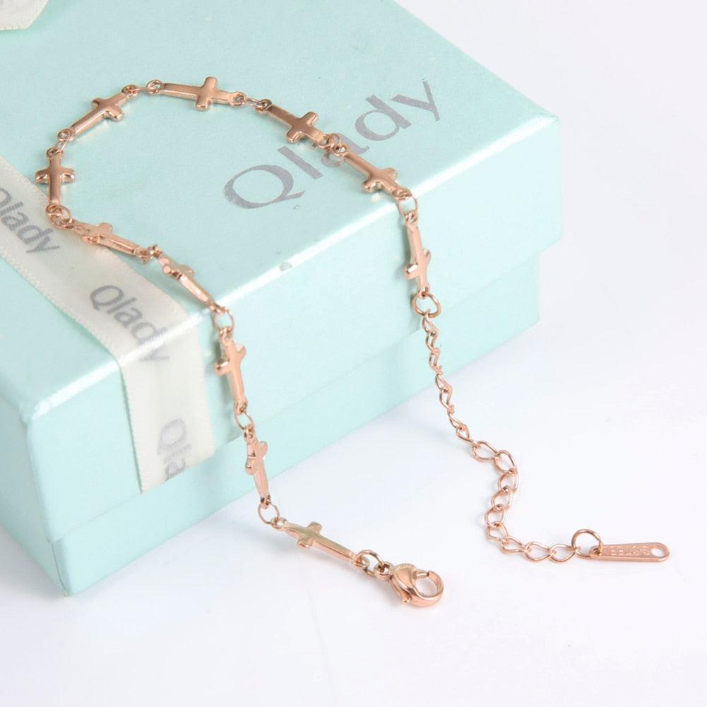 BEST SELLER Cute Fashion Cross Bracelet Stainless Steel Adjustable Bracelets - Jesus Christian Jewellery - The Jewellery Supermarket