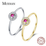 Authentic Delicate Red Simulated Diamonds Rings For Women - Wedding Fashion Statement Jewellery