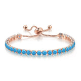 CHARMING Adjustable Colorful Birthstone AAA CZ Crystals MUlticolour Tennis Bracelets for Women - The Jewellery Supermarket