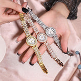 New Terrific Luxury Simulated Diamonds Watch Bling Fashion Watch And Bracelet Set - Ideal Gifts - The Jewellery Supermarket