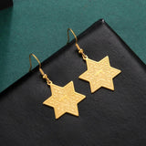 NEW Hebrew Letter Chai Coin Drop Star of David Chai Charming Jewish Earrings for Women - The Jewellery Supermarket