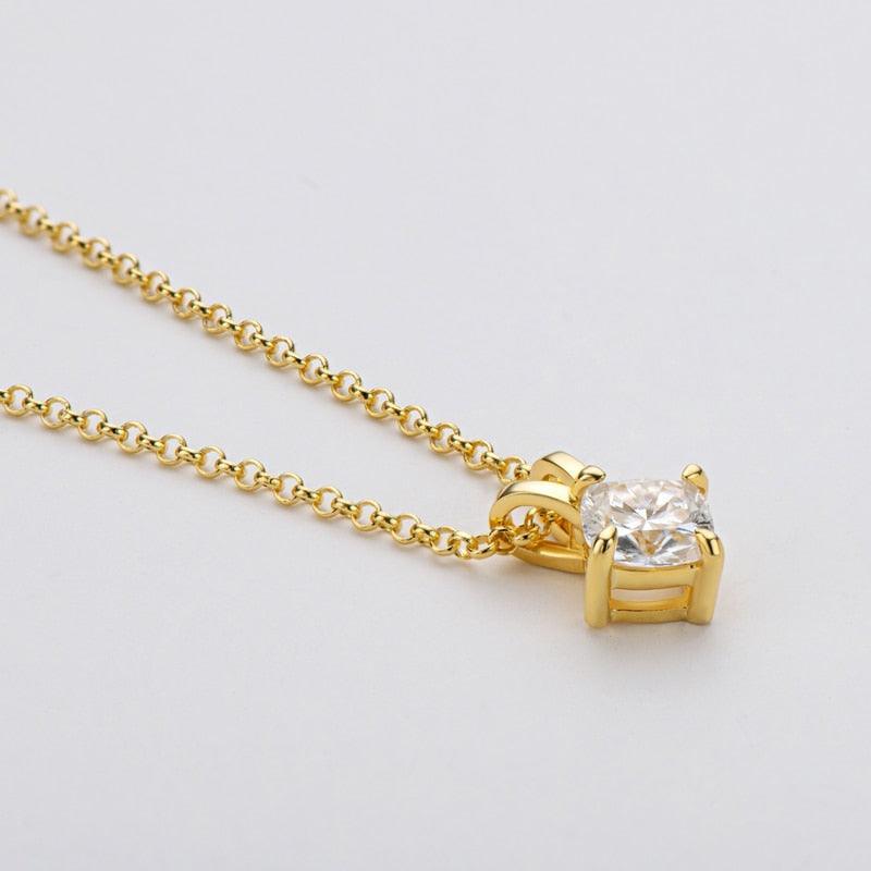 Fabulous 1 Carat D Color Princess/Cushion High Quality Moissanite Diamonds Pendant Necklace - Luxury Jewellery - The Jewellery Supermarket