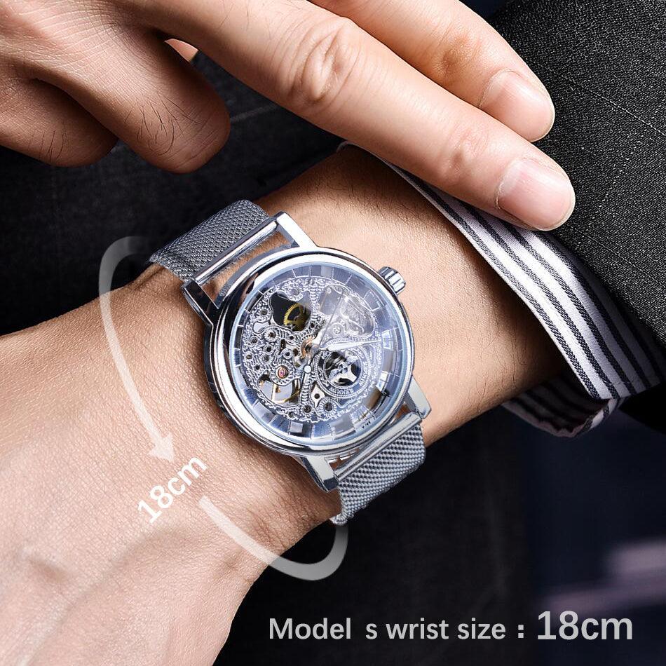 Top Brand Luxury Transparent Golden Case Luxury Casual Design Skeleton Watch - The Jewellery Supermarket