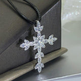 New Arrival AAA+ Cubic Zirconia Diamonds Cross Fashion Pendant Necklace for Women - The Jewellery Supermarket