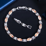 Beautiful Marquise Cut Yellow AAA+ Cubic Zirconia Simulated Diamonds Luxury Tennis Bracelets - The Jewellery Supermarket