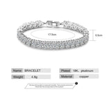 OUTSTANDING Round AAA+ Cubic Zirconia Simulated Diamonds Tennis Bracelets for Women - The Jewellery Supermarket